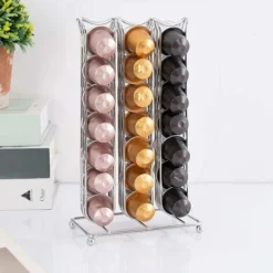 Porte Café Capsules Pour 42 Pièces Nespresso Cafe Capsules, Support Café Capsule Nespresso, Capsules Coffee Pod Holder Stand, Support Stockage Casier à Café Pour Bureau Cuisine