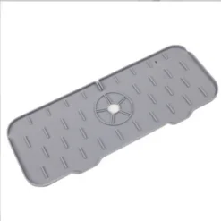 DENUOTOP Porte éponge Silicone,Support Eponge Evier Cuisine,Organisateur D'évier En Silicone Porte Savon Antidérapant Plateau D'organisation De La Cuisine Pour Savons, éponges, Brosses Gris