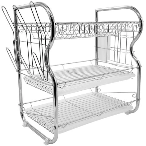 3 Étages Égouttoir A Vaisselle Avec Plateau Inox Étagère à Vaisselle Egouttoir à Couverts Panier à Vaisselle Rangement Cuisine 1 3 Étages Égouttoir A Vaisselle Avec Plateau Inox Étagère à Vaisselle Egouttoir à Couverts Panier à Vaisselle Rangement Cuisine