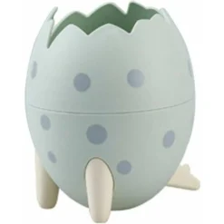 Poubelle En Forme D'oeuf De Dinosaure De Dessin Animé Corbeilles à Papier Poubelle De Comptoir En Plastique Poubelle Pour Cuisine Bureau Domicile De Bain Dortoir 12 8cm Vert