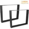 SWANEW 2X Piètement De Table Pieds De Table De Salon Pieds De Table En Métal BPiétement De Table Noir 30x43CM