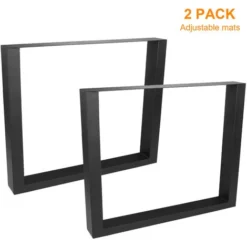 SWANEW 2X Piètement De Table Pieds De Table De Salon Pieds De Table En Métal BPiétement De Table Noir 30x43CM