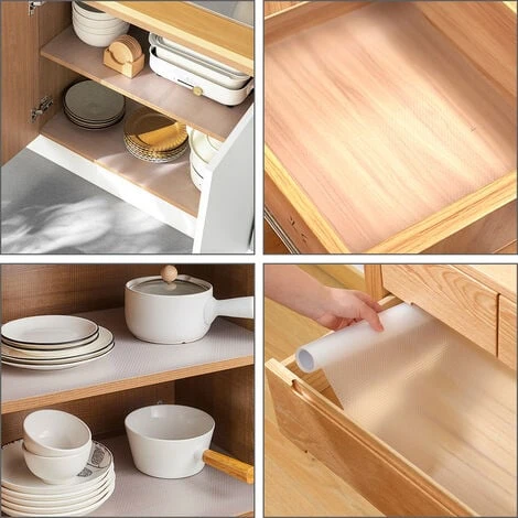 Randaco 3PCS Tapis Antidérapant De Tiroir Transparent EVA Imperméable Lavable 60x500cm Tapis De Placard 5 Randaco 3PCS Tapis Antidérapant De Tiroir Transparent EVA Imperméable Lavable 60x500cm Tapis De Placard – Image 5