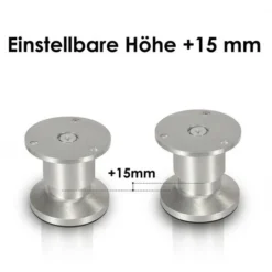 SWANEW 4x Pieds De Meuble Pieds De Meuble Pied En Aluminium Diamètre 40 Mm Hauteur 60mm Noir Réglable En Hauteur -Promos Gout Cuisine Boutique 63763520 3