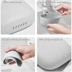 Évier De Cuisine Porte-éponge, Porte-éponge Organisateur évier De Cuisine Porte-éponge Porte-évier Panier évier De Cuisine Organisateur Pour Porte-ustensiles De Cuisine -Promos Gout Cuisine Boutique 63781924 3