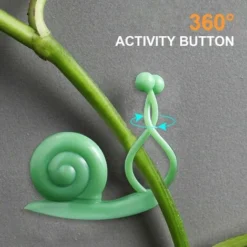 10pcs Petites Et Grandes Plantes De Jardin Réutilisables, Pinces à Légumes Et à Fleurs Pour Fixer Les Plantes à La Grille De Cadre 3.6X3.6X0.6cm (Escargot Vert)，Lilaris -Promos Gout Cuisine Boutique 63824803 4