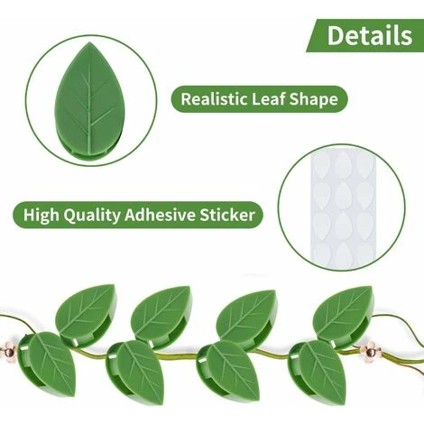 Clips Plantes Fixation De Plantes Grimpantes, Clips De Fixation De Support Auto-AdhéSifs Pour La DéCoration De La Maison Plantes Grimpantes (Verte) 20 Pcs,Lilaris 2 Clips Plantes Fixation De Plantes Grimpantes, Clips De Fixation De Support Auto-AdhéSifs Pour La DéCoration De La Maison Plantes Grimpantes (Verte) 20 Pcs,Lilaris – Image 2