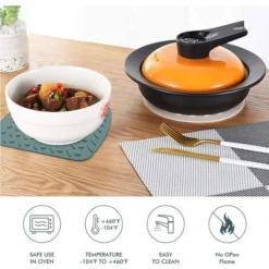 Dessous De Plat En Silicone - La Manique En Silicone Antidérapante Et Résistante à La Chaleur Peut être Utilisée Pour L'ouvre-bocal, Le Porte-cuillère, Les Mitaines De Four, Les Sets De Table, Les Sup -Promos Gout Cuisine Boutique 63869359 4
