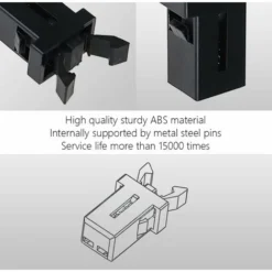 Loquets De Rechange En Plastique, 10 Pièces Poubelle En Plastique Verrouillage Auto-Verrouillage Remplacement Du Commutateur Prise Compatible Poubelles Touch Top 3 à 50 Litres, Noir，Fonepro -Promos Gout Cuisine Boutique 64171436 3