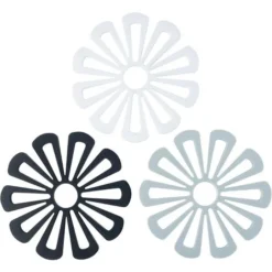 Dessous De Plat Maniques Cuisine Tapis Silicone Protege Poele De Casserole Teffal (Noir/Gris/Blanc Fleur, 160x138x8mm) 8 Dessous De Plat Maniques Cuisine Tapis Silicone Protege Poele De Casserole Teffal (Noir/Gris/Blanc Fleur, 160x138x8mm) -Promos Gout Cuisine Boutique 64380914 4