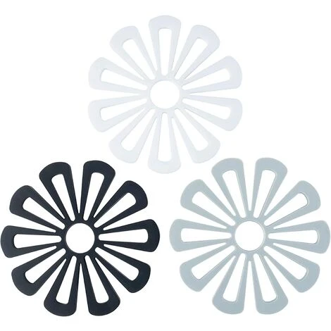 Dessous De Plat Maniques Cuisine Tapis Silicone Protege Poele De Casserole Teffal (Noir/Gris/Blanc Fleur, 160x138x8mm) 4 Dessous De Plat Maniques Cuisine Tapis Silicone Protege Poele De Casserole Teffal (Noir/Gris/Blanc Fleur, 160x138x8mm) – Image 4