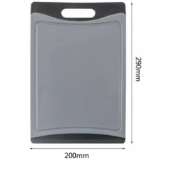 Planche à Découper En Plastique Avec Rainures à Jus Et Poignées Monobloc En Silicone Antidérapantes, Planche De Cuisine 29 20 Cm, Planche à Découper Antibactérienne, Va Au Lave-vaisselle BPA