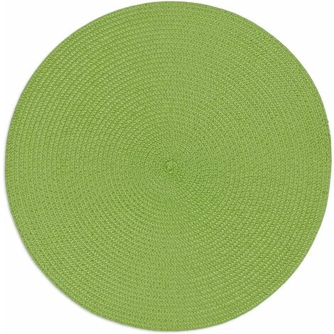 MINKUROW Lot De 4 Sets De Table PP Tressé De Table Rond Lavable Résistantes à La Chaleur Antidérapant 38cm (Vert) 1 MINKUROW Lot De 4 Sets De Table PP Tressé De Table Rond Lavable Résistantes à La Chaleur Antidérapant 38cm (Vert)