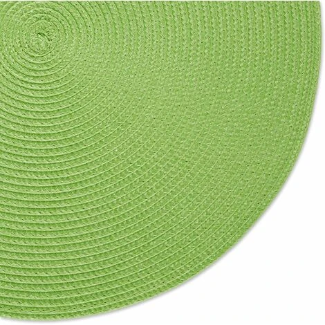 MINKUROW Lot De 4 Sets De Table PP Tressé De Table Rond Lavable Résistantes à La Chaleur Antidérapant 38cm (Vert) 2 MINKUROW Lot De 4 Sets De Table PP Tressé De Table Rond Lavable Résistantes à La Chaleur Antidérapant 38cm (Vert) – Image 2