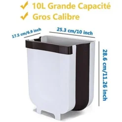Poubelle Pliante, Porte D'armoire De Cuisine, Poubelle Murale, Poubelle Suspendue (grand Blanc)-BDD 9 Poubelle Pliante, Porte D'armoire De Cuisine, Poubelle Murale, Poubelle Suspendue (grand Blanc)-BDD -Promos Gout Cuisine Boutique 65376013 5