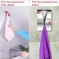 Lot De 3 Porte-serviettes Auto-adhésifs, Porte-torchons En Acier Inoxydable, Support Mural Pour Torchons En Métal, Crochet Pour Serviettes De Toilette En Argent, Crochet Pour Torchons 8 Lot De 3 Porte-serviettes Auto-adhésifs, Porte-torchons En Acier Inoxydable, Support Mural Pour Torchons En Métal, Crochet Pour Serviettes De Toilette En Argent, Crochet Pour Torchons -Promos Gout Cuisine Boutique 65506583 4