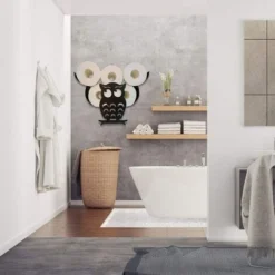 Porte-rouleau De Papier Toilette En Métal Noir Avec Motif Animal Support Mural Pour Rouleaux De Papier Toilette Accessoires Pour Chambre Cuisine Salle De Bain Chouette 7 Porte-rouleau De Papier Toilette En Métal Noir Avec Motif Animal Support Mural Pour Rouleaux De Papier Toilette Accessoires Pour Chambre Cuisine Salle De Bain Chouette -Promos Gout Cuisine Boutique 65758247 3