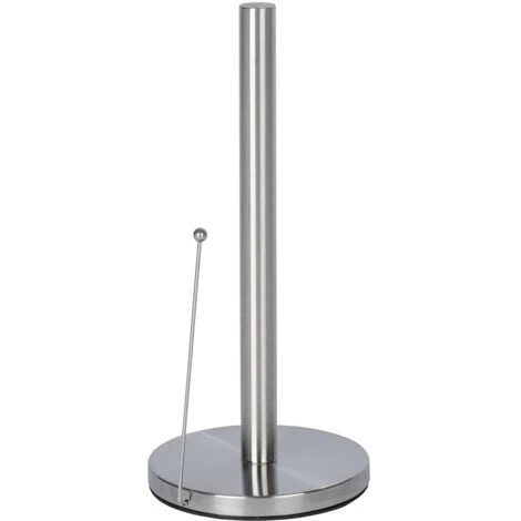 WENKO Porte Sopalin Clayton, Porte Essuie Tout Vertical Avec Barre De Maintien, Acier Inox, Ø 15x33 Cm, Argent Mat 1 WENKO Porte Sopalin Clayton, Porte Essuie Tout Vertical Avec Barre De Maintien, Acier Inox, Ø 15x33 Cm, Argent Mat