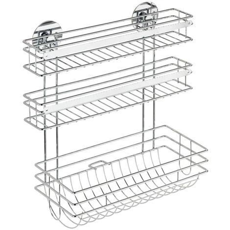 WENKO Porte Sopalin Mural Sans Percer, Avec Dérouleur Papier Alu Et Film Alimentaire, Fixation Sans Perçage Turbo-Loc®, Métal, 32,5x34x15 Cm, Brillant 5 WENKO Porte Sopalin Mural Sans Percer, Avec Dérouleur Papier Alu Et Film Alimentaire, Fixation Sans Perçage Turbo-Loc®, Métal, 32,5x34x15 Cm, Brillant – Image 5