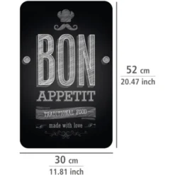 WENKO Protection Plaque De Cuisson, Couvre Plaque De Cuisson En Verre Bon Appetit, Lot De 2, Verre Trempé, 30x52 Cm, Multicolore -Promos Gout Cuisine Boutique 6578206 3