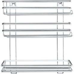 WENKO Distributeur Sopalin Mural Style 3en1, Distributeur Film Alimentaire, Papier Aluminium Et Dévidoir Essuie Tout Mural, Métal, 32x33x13 Cm, Argent -Promos Gout Cuisine Boutique 6578571 4