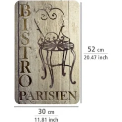 WENKO Protection Plaque De Cuisson, Couvre Plaque De Cuisson En Verre Bistro, Lot De 2, Verre Trempé, 30x52 Cm, Multicolore -Promos Gout Cuisine Boutique 6579520 5