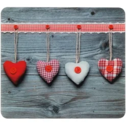 WENKO Fond De Hotte, Crédence Cuisine En Verre, Cœurs, Verre Trempé, 50x56 Cm, Multicolore