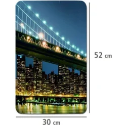 WENKO Protection Plaque De Cuisson, Couvre Plaque De Cuisson En Verre Brooklyn Bridge, Lot De 2, Verre Trempé, 30x52 Cm, Multicolore 9 WENKO Protection Plaque De Cuisson, Couvre Plaque De Cuisson En Verre Brooklyn Bridge, Lot De 2, Verre Trempé, 30x52 Cm, Multicolore -Promos Gout Cuisine Boutique 6579862 5