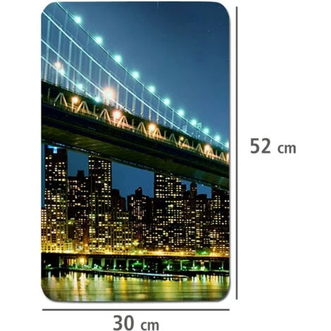 WENKO Protection Plaque De Cuisson, Couvre Plaque De Cuisson En Verre Brooklyn Bridge, Lot De 2, Verre Trempé, 30x52 Cm, Multicolore 5 WENKO Protection Plaque De Cuisson, Couvre Plaque De Cuisson En Verre Brooklyn Bridge, Lot De 2, Verre Trempé, 30x52 Cm, Multicolore – Image 5