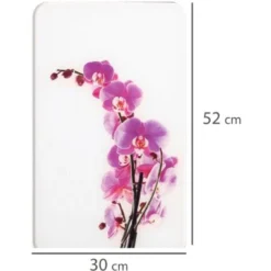 WENKO Protection Plaque De Cuisson, Couvre Plaque De Cuisson En Verre Orchidées, Lot De 2, Verre Trempé, 30x52 Cm, Multicolore -Promos Gout Cuisine Boutique 6579953 5