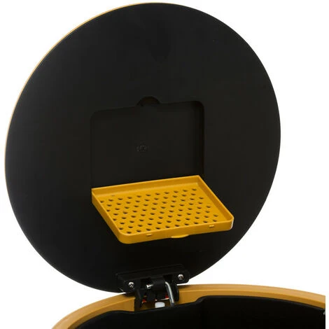 ATMOSPHERA Poubelle Métal Delta 30 Litres Atmosphéra - Ocre 4 ATMOSPHERA Poubelle Métal Delta 30 Litres Atmosphéra - Ocre – Image 4