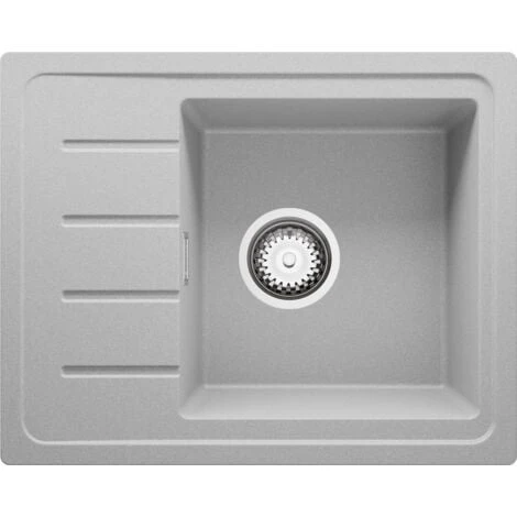 Evier Cuisine En Granit Gris, 44 X 55 Cm, Lavabo 1 Bac + Siphon Classique, Évier à Encastrer De Primagran 1 Evier Cuisine En Granit Gris, 44 X 55 Cm, Lavabo 1 Bac + Siphon Classique, Évier à Encastrer De Primagran