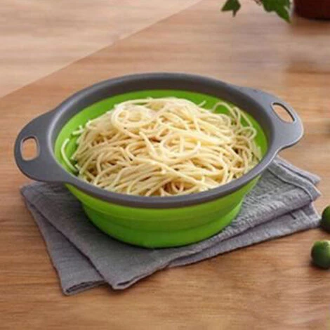 Panier égouttoir D'évier,Passoire En Silicone Pliable Vert 2pcs FUIENKO 2 Panier égouttoir D'évier,Passoire En Silicone Pliable Vert 2pcs FUIENKO – Image 2