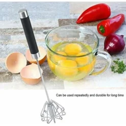 Batteur à Oeufs Fouet Manuel Acier Inoxydable Antirouille Durable Rotatif Idéal 8 Batteur à Oeufs Fouet Manuel Acier Inoxydable Antirouille Durable Rotatif Idéal -Promos Gout Cuisine Boutique 66818123 4