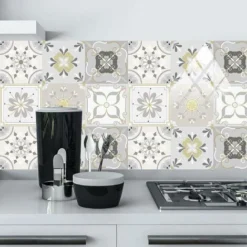 Credence Adhesive Pour Cuisine 30X30 Gris Clair Stickers Cuisine Stickers Muraux Cuisine Carrelage Adhesif Mural Stickers Salle De Bain Dalle Pvc Adhesive Murale （10 Pièces） Ephé -Promos Gout Cuisine Boutique 67619867 3