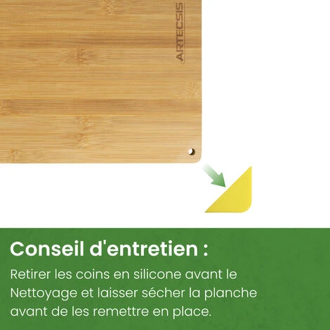 Planche à Découper En Bambou – 33x23x1,5cm / Planche A Decouper En Bois - Antidérapante - Rainures Anti Coulures – Poignée 5 Planche à Découper En Bambou – 33x23x1,5cm / Planche A Decouper En Bois - Antidérapante - Rainures Anti Coulures – Poignée – Image 5