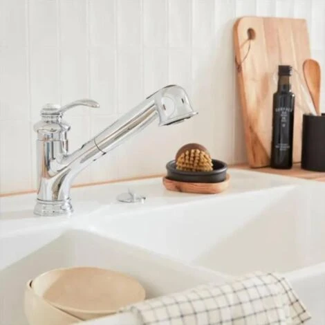 Robinet Cuisine Douchette Retro Jacob Delafon Fairfax 2 Robinet Cuisine Douchette Retro Jacob Delafon Fairfax – Image 2