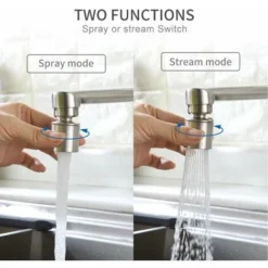Mitigeur Cuisine Mural 2 Jets D‘eau Robinet De Cuisine Robinetterie Rotatif à 360° Robinet Montage Mural -Promos Gout Cuisine Boutique 67682746 4