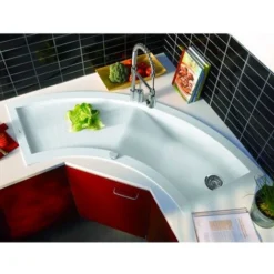 CAREA - Évier D'angle TWIST 1 Bac - Blanc