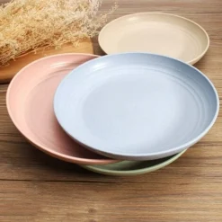 Weizenstroh Faserplatte Set Mit 4 22,3 Cm Abbaubaren Gesunden Tellern/Speisetellern/Menütellern, Mikrowellen- Und Spülmaschinenfestem Geschirr – BPA-frei Und Umweltfreundlich. 8 Weizenstroh Faserplatte Set Mit 4 22,3 Cm Abbaubaren Gesunden Tellern/Speisetellern/Menütellern, Mikrowellen- Und Spülmaschinenfestem Geschirr – BPA-frei Und Umweltfreundlich. -Promos Gout Cuisine Boutique 67838646 4