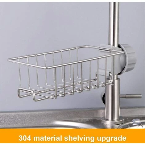 Étagère De Douche Suspendue En Acier Inoxydable, à Assembler Sans Percer Avec Des Crochets Porte-éponge Panier à Savon Porte-savon 3 Étagère De Douche Suspendue En Acier Inoxydable, à Assembler Sans Percer Avec Des Crochets Porte-éponge Panier à Savon Porte-savon – Image 3