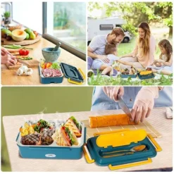Lunch Box Chauffant 3 En 1 Isotherme Boîte Repas Gamelle Chauffante 1,2L Isotherme Electrique 220V 12V-24V 25x18x8cm(LxPxH) 7 Lunch Box Chauffant 3 En 1 Isotherme Boîte Repas Gamelle Chauffante 1,2L Isotherme Electrique 220V 12V-24V 25x18x8cm(LxPxH) -Promos Gout Cuisine Boutique 67902061 4