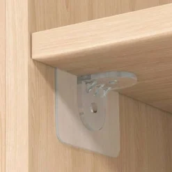 Lot De 12 Supports D'étagère Autocollants En Plastique Pour Armoire - Transparent - Sans Perçage -Promos Gout Cuisine Boutique 68017275 3