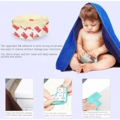 GP Protecteurs D'angle En Silicone De Qualité Alimentaire, Protège-bords De Table Sans BPA, Adhésif Pré-ruban (marron, 4 Pièces) 7 GP Protecteurs D'angle En Silicone De Qualité Alimentaire, Protège-bords De Table Sans BPA, Adhésif Pré-ruban (marron, 4 Pièces) -Promos Gout Cuisine Boutique 69015767 3