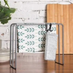 Porte-Serviette De Cuisine Sur Pied à 3 Niveaux, Porte-torchon Porte-essuie-Main Tablettes Porte-Serviettes Gant De Toilette Support Serviettes, 25 ×10×30cm,Noir -Promos Gout Cuisine Boutique 69021590 4