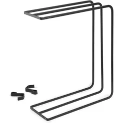 Porte-Serviette De Cuisine Sur Pied à 3 Niveaux, Porte-torchon Porte-essuie-Main Tablettes Porte-Serviettes Gant De Toilette Support Serviettes, 25 ×10×30cm,Noir -Promos Gout Cuisine Boutique 69021590 5