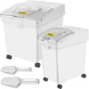 VEVOR Bo?te De Stockage De Riz Bacs à Farine Céréales Sur Roulettes 2PCS (40L + 25L)
