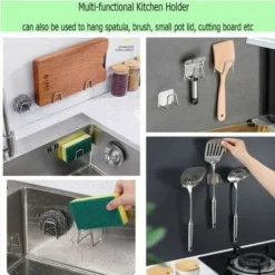 2Pièces Porte-Éponge Évier De Cuisine Porte-Éponge En Acier Inoxydable 304 Porte-Éponge Auto-Adhésif De Cuisine Porte-Éponge Étanche Porte-Éponge Pour Évier De Cuisine Porte-Éponge De Cuisine, Noir 6 2Pièces Porte-Éponge Évier De Cuisine Porte-Éponge En Acier Inoxydable 304 Porte-Éponge Auto-Adhésif De Cuisine Porte-Éponge Étanche Porte-Éponge Pour Évier De Cuisine Porte-Éponge De Cuisine, Noir -Promos Gout Cuisine Boutique 69522429 3