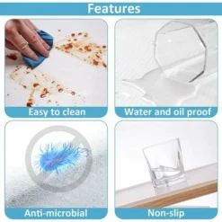 30x300CM Fond De Tiroir Tapis Frigo EVA Tapis Fond De Tiroir Antiderapant Non-adhésif Antibacterien Étanches Pour Protection Tiroir Cuisine Placard Etagere Frigo L'évier (Transparent Point) -Promos Gout Cuisine Boutique 69599957 3