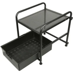 Panier De Rangement Coulissant à 2 Niveaux, Panier Coulissant Sous Evier,Tiroir Organisateur, Porte-épices, Etagère De Rangement Pour Comptoir De Cuisine-373138cm -Promos Gout Cuisine Boutique 69700007 3